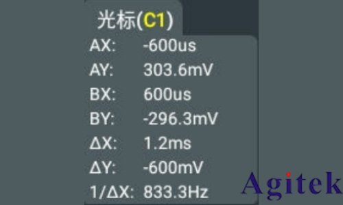 普源示波器DHO1000光標(biāo)測量(圖2)