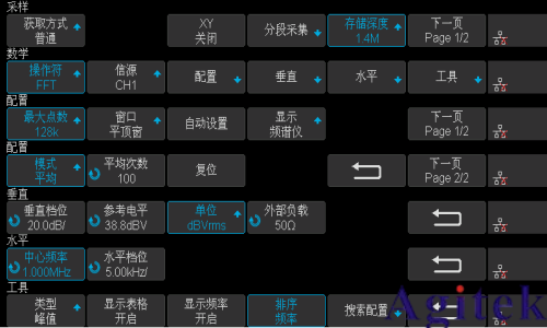 使用鼎陽示波器FFT功能精確測(cè)量調(diào)幅信號(hào)調(diào)制深度(圖2)